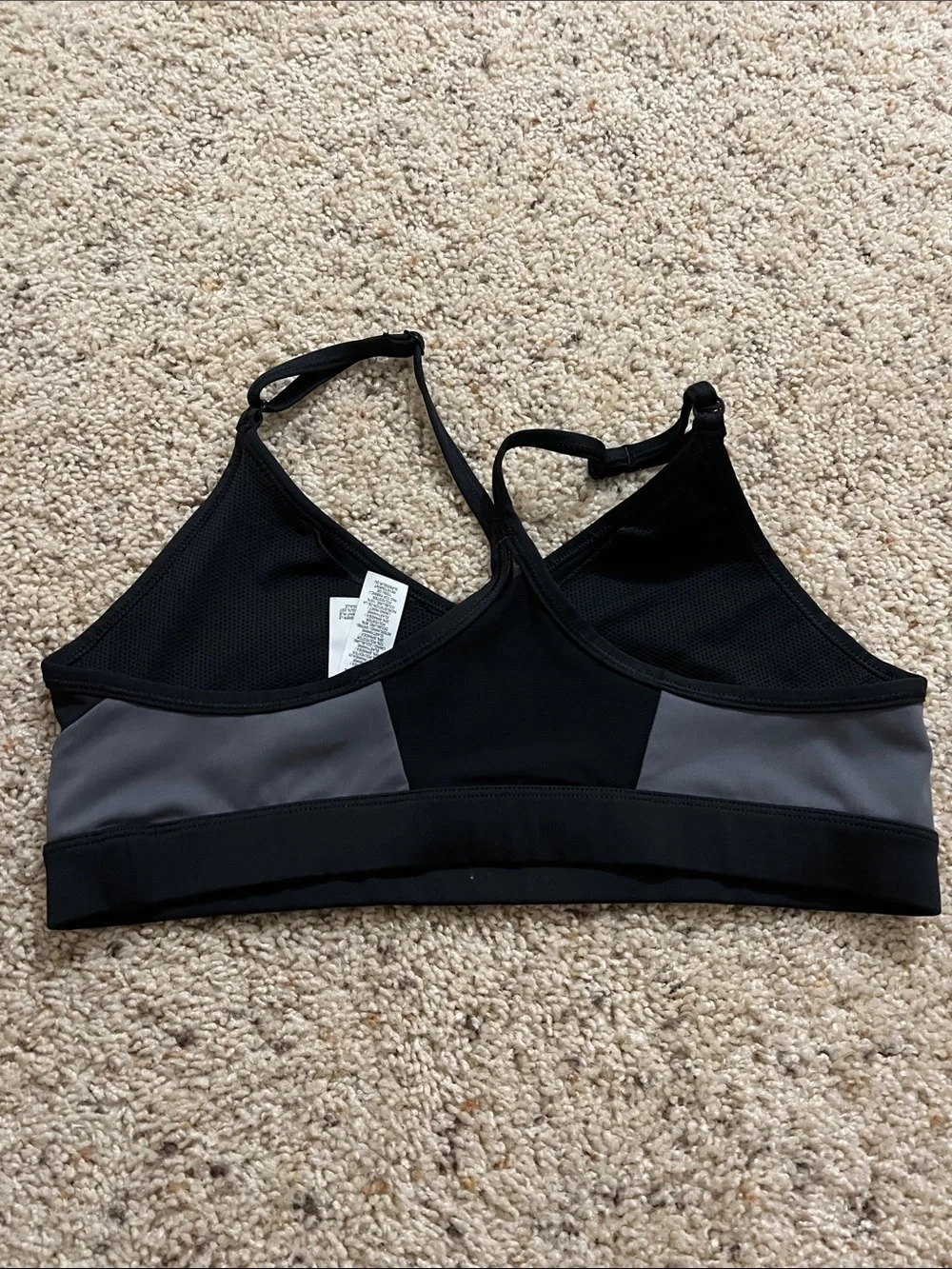 Nike Black and Gray AIR Racerback Sports Bra